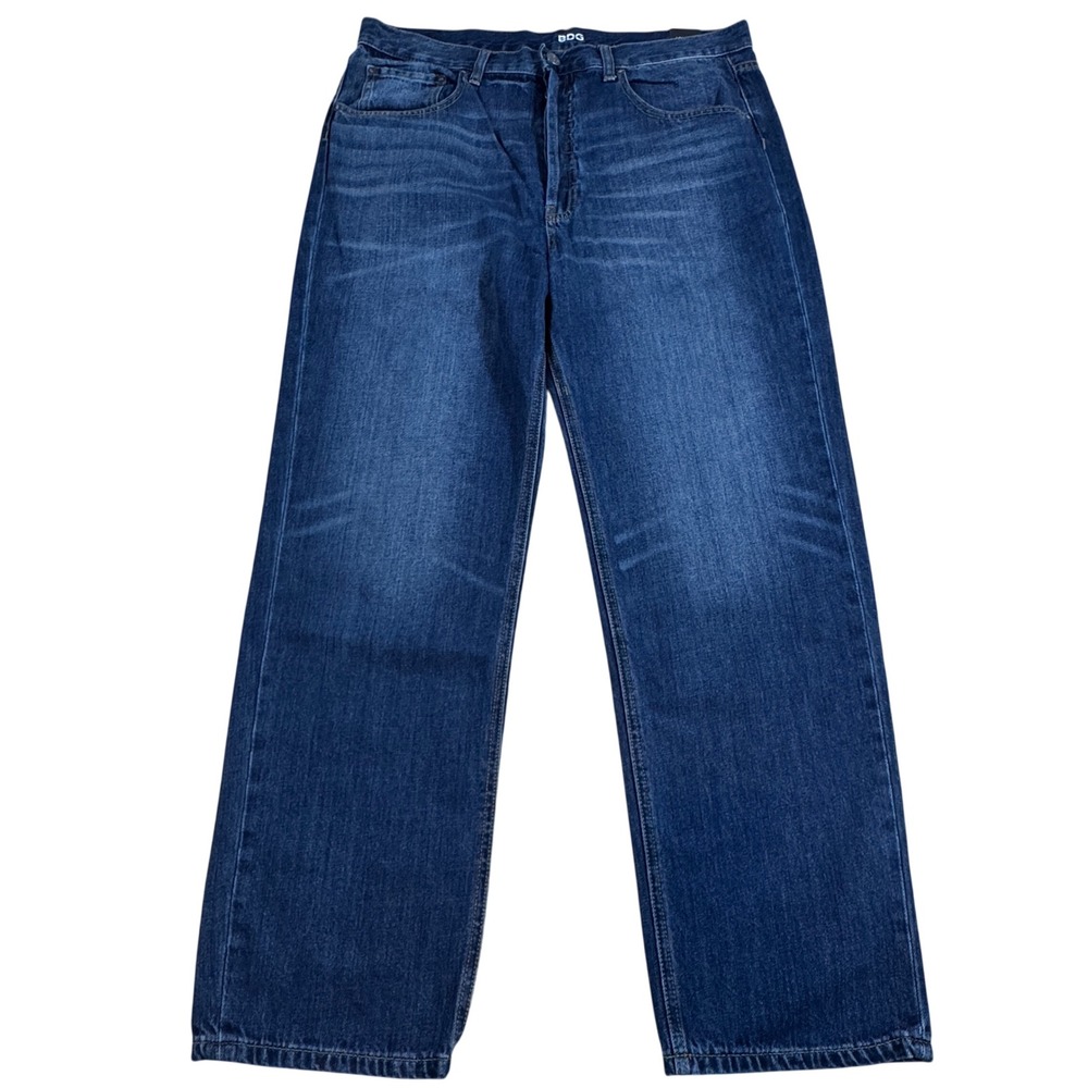 Y2K BDG Urban Outfitters Low Rise Ziggy Jeans‎ Dark Wash Wide Leg Size 31W Boho